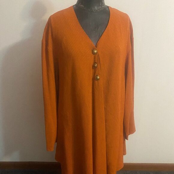 Spiegel Dresses & Skirts - Ebony E Style Spiegel Plaid Orange/Green 3 button front skirt set, size 18